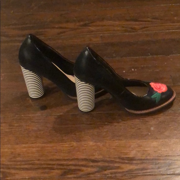 Baldi London Black floral stripe heel - Picture 5 of 5